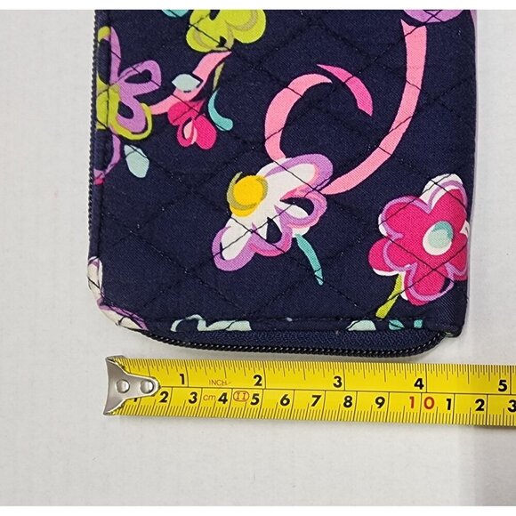 Vera Bradley Wristlet Wallet In Midnight With Multicolor Butterfly Floral Patter - Picture 12 of 12